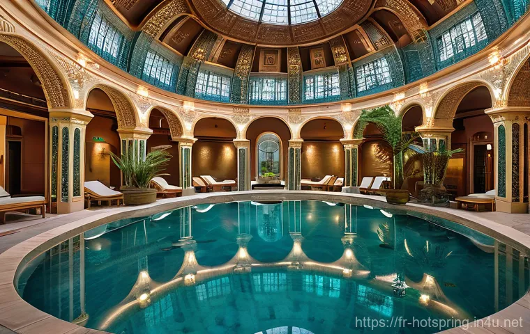 온천 마을 투어 - ### Image Prompt 1: Serene Belle Époque Thermal Spa Interior