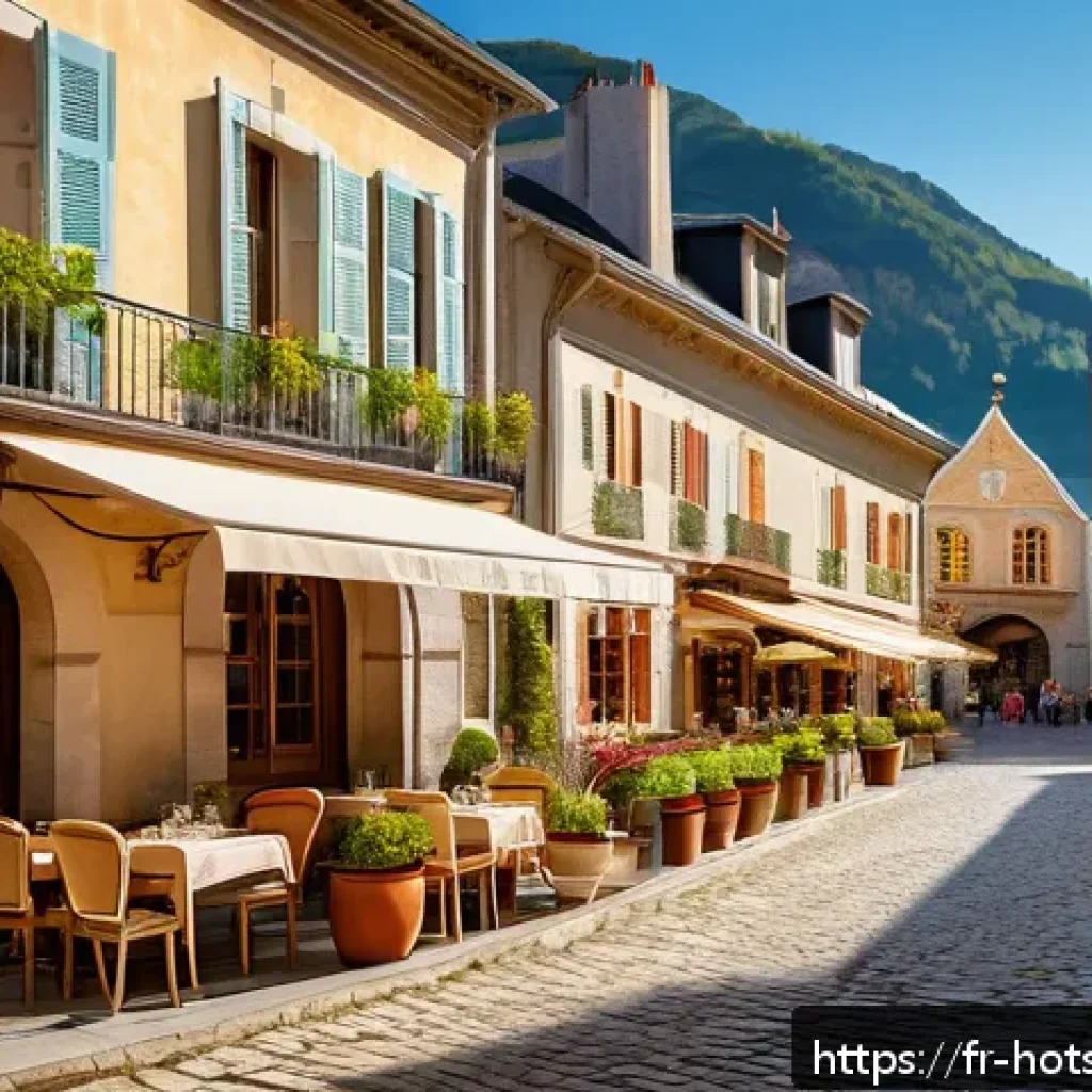 온천 마을 탐험 - A serene French thermal village scene in spring, featuring Belle &Eacute;poque architecture with ornate fac...