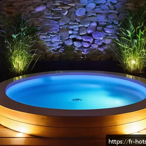 온천과 아로마 테라피 - A serene spa room softly illuminated by warm, dimmed lighting that gently caresses smooth skin, with...